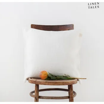 Povlak na polštářek Lněný povlak na polštář 40x40 cm White – Linen Tales ID_1537822