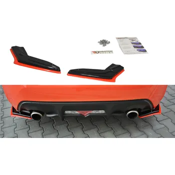 Tuning Maxton Design boční difuzory pod zadní nárazník ver.2 pro Toyota GT86 FL, plast ABS bez povrchové úpravy, s červenou linkou SLEVA 5%