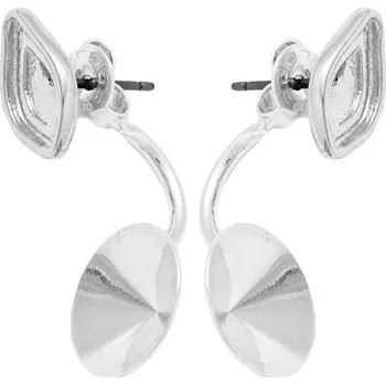 Náušnice Crystal-ZONE Náušnice DOUBLE Flame 10mm/rivoli 12mm rhodium