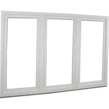 Okno ALUPLAST Plastové okno trojkřídlé bílé 205x155 Zasklení: Dvojsklo Ug= 1,1