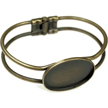 Náramek Crystal-ZONE Náramek Ovál 30/22mm staré zlato