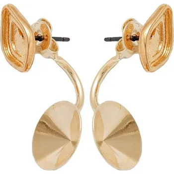 Náušnice Crystal-ZONE Náušnice DOUBLE Flame 10mm/rivoli 12mm rose gold