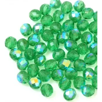 Korálek CZ Korálky broušené 8mm zelená AB 50110/28701 (20ks)