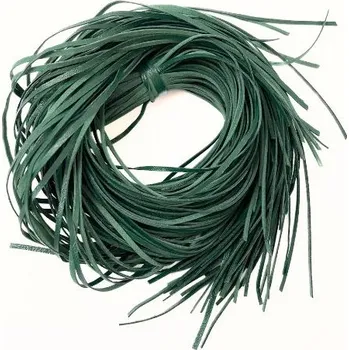 Materiál na výrobu šperku CZ Kůže hranatá 2mm tmavě zelená