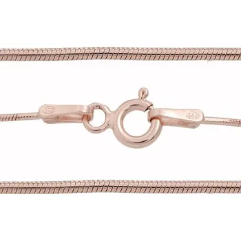 Řetízek Crystal-ZONE Řetízek SNAKE 0,8mm/42cm 1,88g AG925/1000 + Rose Gold