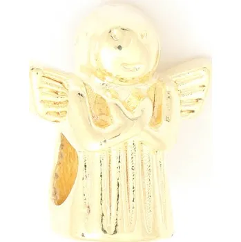 Materiál na výrobu šperku Kovový korálek Anděl 13/11mm gold plating 24kt