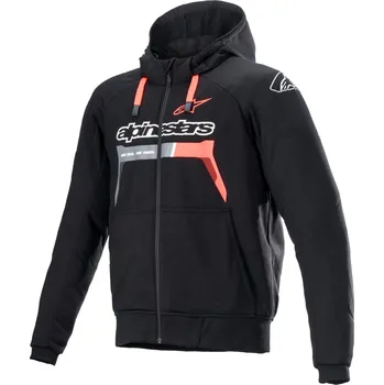 Moto bunda ALPINESTARS bunda CHROME IGNITION HOODIE černá/červená fluo/šedá/bílá 2025 - XL