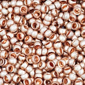 Materiál na výrobu šperku CZ Zamačkávací rokajl kulatý 2mm rose gold