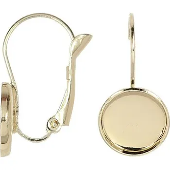 Náušnice Crystal-ZONE Náušnice Chess kruh 10mm gold plating 24kt