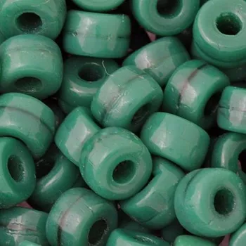 Korálek CZ Korálek mačkaný BAVORÁK 6/4mm zelená