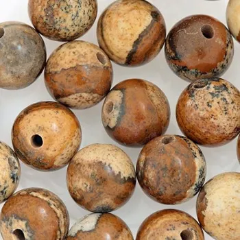 Drahý kámen Jaspis pískový 6mm (1ks)