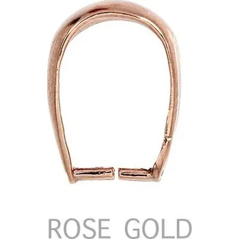 Materiál na výrobu šperku Crystal-ZONE Šlupna 4,5/9,5mm ROSE GOLD