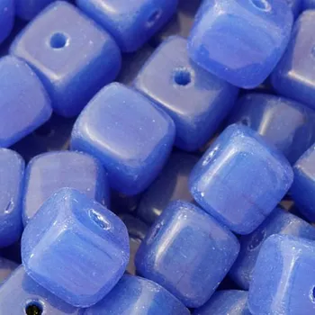 Korálek CZ Korálek mačkaný KOSTIČKA 5mm tmavě modrá