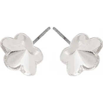 Náušnice Crystal-ZONE Naušnice trn Flower 10mm rhodium