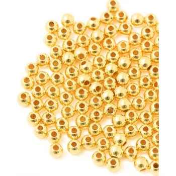 Korálek EU Plastový korálek kulička 6mm zlato (5g)