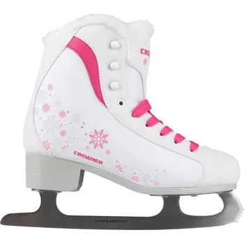 Zimní brusle Crowned GLAMOUR JR dívčí lední brusle Bílá, Růžová