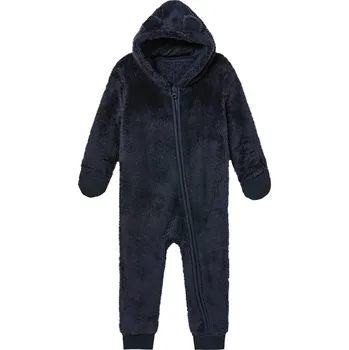 Dětský overall lupilu® Dětský plyšový overal (62/68, navy modrá)