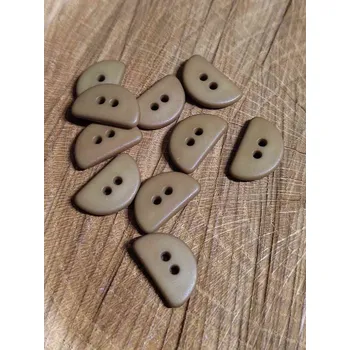 Knoflík Knoflík půlkruh barva hnědá světlá