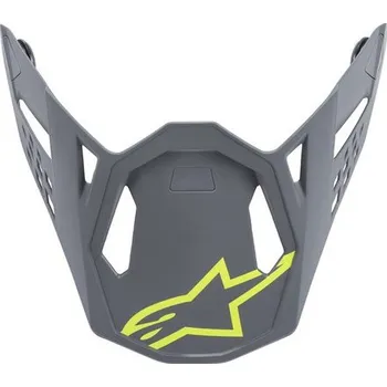 Motodoplněk ALPINESTARS kšilt pro přilby SUPERTECH S-M8 RADIUM šedá/žlutá fluo matná