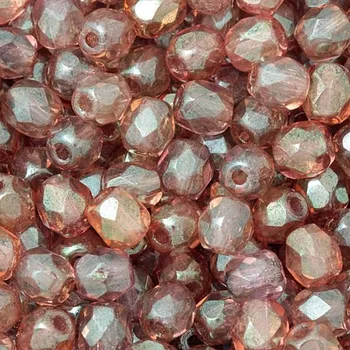 Korálek CZ Korálky broušené 4mm růžová GSHA (50ks)