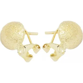 Náušnice CZ Náušnicová puzeta zdobený s očkem 10mm gold plating 24kt