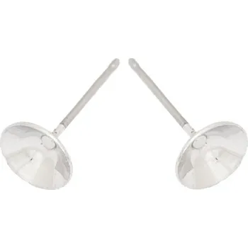 Náušnice Crystal-ZONE Náušnice trn miska 6mm rhodium