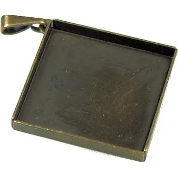 Přívěsek Crystal-ZONE Přívěsek Čtverec 20mm staré zlato