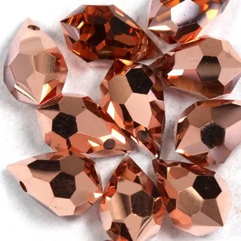 Korálek CZ MC perle DROPS 10/6mm light peach COP