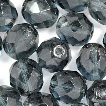 Korálek CZ Korálky broušené 8mm tmavě modrá (20ks)