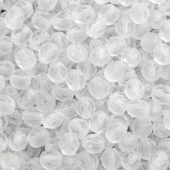 Korálek CZ Korálky broušené 5mm crystal MAT (50ks)