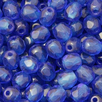 Korálek CZ Korálky broušené 4mm tmavě modrá (50ks)