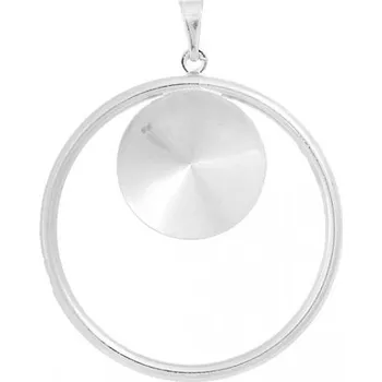 Přívěsek Crystal-ZONE Přívěsek kruh Rivoli 16mm rhodium