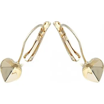 Náušnice Crystal-ZONE Náušnice Heart 4800+4831 8,8x8mm gold plating 24kt