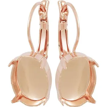 Náušnice Crystal-ZONE Náušnice Ovál 14/10mm rose gold