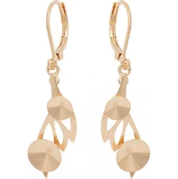 Náušnice Crystal-ZONE Náušnice WING Rivoli 6+8mm rose gold
