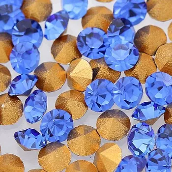 Korálek CZ Chaton ROUND ss11/80ks Sapphire F