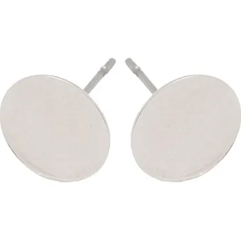 Náušnice Crystal-ZONE Náušnice trn ploška Kruh 8mm platina