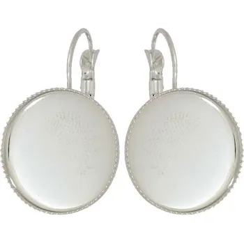 Náušnice Crystal-ZONE Náušnice Kruh miligrán 18mm platina