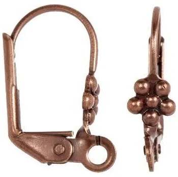 CZ Háček zavírací s kytičkou stará měď