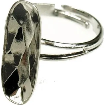 Prsten Crystal-ZONE Prsten Baquette 21mm rhodium