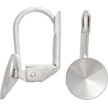 Náušnice Crystal-ZONE Náušnice rovný KIDS Rivoli 8mm rhodium