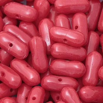 Korálek CZ Korálek mačkaný TYČKA 10/4mm červená