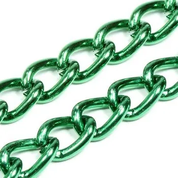 Řetízek EU Řetízek 6/10mm OVAL hliník zelená