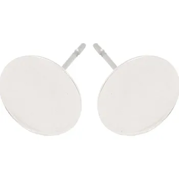 Náušnice Crystal-ZONE Náušnice trn ploška Kruh 10mm rhodium