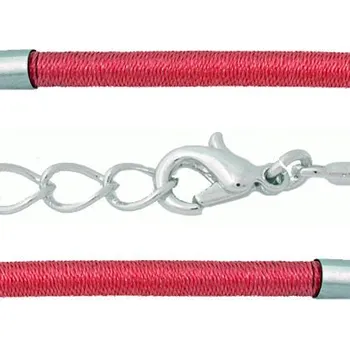 Náhrdelník EU Náhrdelník šňůrka 4mm červená