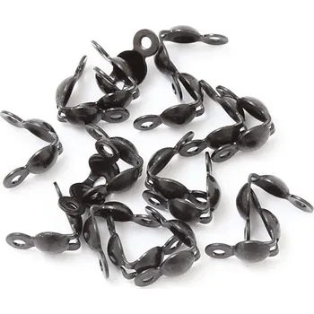 Materiál na výrobu šperku Crystal-ZONE Kalota s očkem 4mm chirurgická ocel black