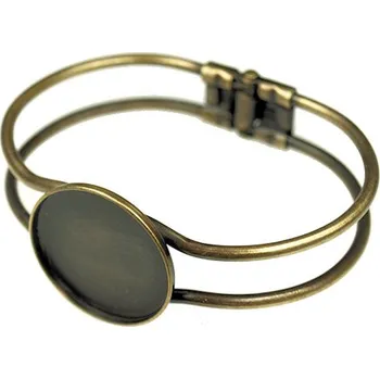 Náramek Crystal-ZONE Náramek Kruh 25mm staré zlato