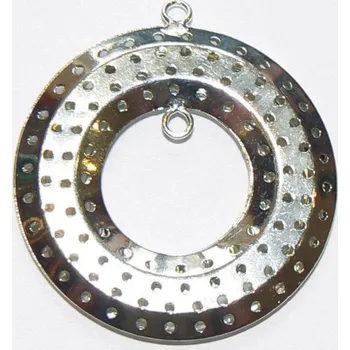 Materiál na výrobu šperku Crystal-ZONE Sítko kruh s očkem platina