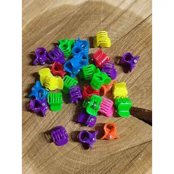 Skřipec do vlasů malý 10x13 mm 10 ks mix barev