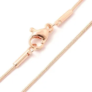 Řetízek Crystal-ZONE Řetízek SNAKE 1mm/44cm chirurgická ocel rose gold